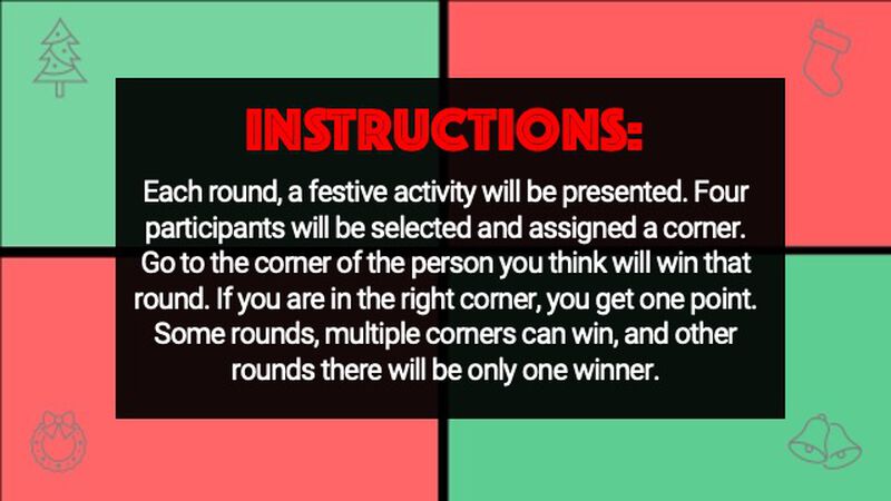 4 Corner Face Off: Christmas Edition